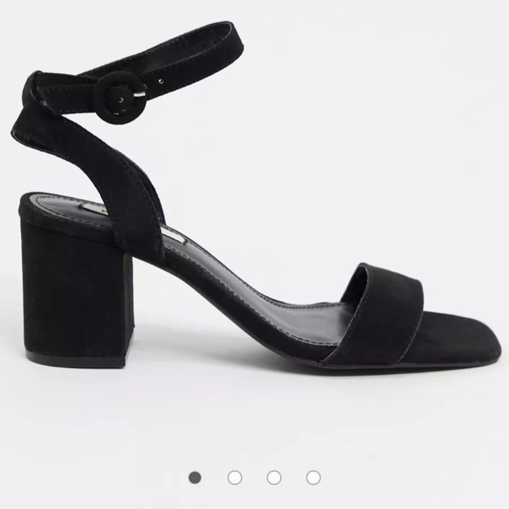 Sale! ✨ Pull & Bear for ASOS Black Velvet Kitten Heel Sandals